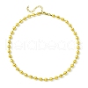 Ion Plating(IP) 304 Stainless Steel Bead Necklaces NJEW-C053-04G-1