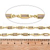 Brass Glass Rectangle Link Chains CHC-R001-01G-02-2