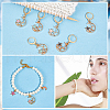 Alloy Enamel Moon with Star Pendant Locking Stitch Markers HJEW-AB00049-5