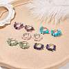 Natural Gemstone Chips Braided Hoop Earrings EJEW-JE04985-2