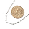 304 Stainless Steel Twisted Bar Chains Necklaces NJEW-JN05264-4