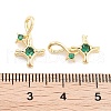 Brass with Cubic Zirconia Pendants KK-P271-34G-3