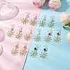 Alloy Mixed Stone Dangle Earrings EJEW-JE06425-1