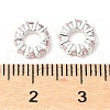 Brass Micro Pave Cubic Zirconia Beads KK-A253-11S-03-2