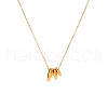 Stainless Steel Three Asymmetric Oval Pendant Necklaces for Women PW-WG3EE28-01-1