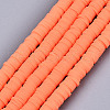 Handmade Polymer Clay Beads Strands CLAY-R089-6mm-124-1