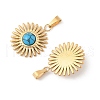 304 Stainless Steel Sun Pendants STAS-L280-24G-2