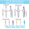 CREATCABIN 24Pcs 6 Styles 201 & 304 Stainless Steel Pendants STAS-CN0001-54-2