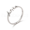 304 Stainless Steel Word Hope Adjustable Ring RJEW-L107-027P-1