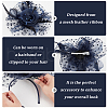 Polyester Mesh Veil Hair Bands OHAR-WH0034-12B-4