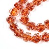 Luminous Handmade Gold Foil Glass Beads Strands FOIL-N029-01C-4