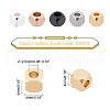 DICOSMETIC 50Pcs 5 Colors 304 Stainless Steel Beads STAS-DC0002-02-2