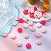 20Pcs 4 Colors Food Grade Eco-Friendly Silicone Focal Beads SIL-YW0001-12A-5