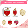 42Pcs 3 Colors Light Gold Plated Alloy Enamel Pendants FIND-SC0013-21-2