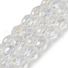 Transparent Electroplate Glass Beads Strands EGLA-N013-T6mm-B01-1