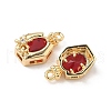 Brass Micro Pave Cubic Zirconia Pendants KK-S531-06G-3