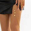 Brass Cable Chain Elastic Tape Layered Disc Tassel Leg Chains FS-WG04B60-10-1