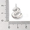 Rack Plating Brass Balloon Letter Pendants KK-C050-01P-S-3