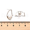 925 Sterling Silver Clear Cubic Zirconia Round Stud Earrings EJEW-L300-01P-5