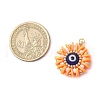 Handmade Polymer Clay and Evil Eye Lampwork and Glass Round Pendants PALLOY-MZ00638-05-2