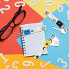 PU Leather & Cotton Name Marker Keychain AJEW-WH0514-035-7