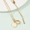 Sun & Star Brass Micro Pave Cubic Zirconia Pendant Neckalces for Women NJEW-C076-08G-1