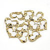 Brass Wavy Pendants KK-T032-130G-2