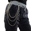 Alloy Heart Link 3 Layer Chain Belts for Pants FS-WGFF2BA-01-1