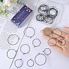 SUNNYCLUE 40Pcs 4 Style 304 Stainless Steel Hoop Earring Findings STAS-SC0007-30-3