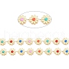 Brass Enamel Flower Link Chains CHC-K009-22G-2