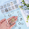SOFPLATE 100Pcs 10 Styles Tibetan Style Alloy Bead Frames Sets TIBE-SP0001-16B-3