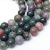 Round Natural Indian Agate Bead Strands G-R345-6mm-08-1