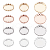 Unicraftale 24Pcs 12 Style 304 Stainless Steel Cabochon Settings STAS-UN0024-53-1