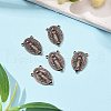 Holy Oval Carved Virgin Mary Tibetan Style Alloy Chandelier Component Links TIBEP-LF0961YKG-R-FF-4