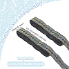 GOMAKERER 2 Rolls Ethnic Style Polyester Ribbon OCOR-GO0001-30A-2