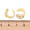 Oval Brass Micro Pave Clear Cubic Zirconia Cuff Earrings EJEW-K305-05G-5