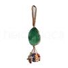 Natural Agate Slice Pendant Decorations HJEW-K046-03E-2