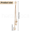 ANATTASOUL 2 Pairs 2 Colors Alloy Star Tassel Dangle Stud Earrings for Women EJEW-AN0001-57-2