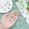 SUPERFINDINGS 24Pcs Religion Corss Alloy Brooch JEWB-FH0001-62-3