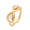 304 Stainless Steel Pave Cubic Zirconia Adjustable Cuff Rings RJEW-Z093-01G-4