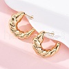 C-Shaped 304 Stainless Steel Stud Earrings for Women EJEW-A125-08G-3