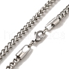 Non-Tarnish 304 Stainless Steel Wheat Chain Necklaces for Women Men BJEW-Q341-13P-2