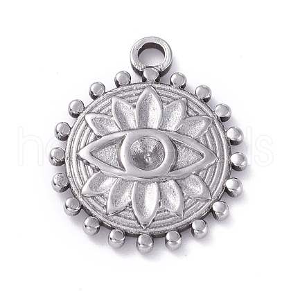 Tarnish Resistant 304 Stainless Steel Pendant Rhinestone Cabochons STAS-P288-13P-1