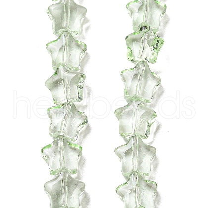 Baking Paint Transparent Glass Beads Strands X1-DGLA-A07-T8mm-KD06-1