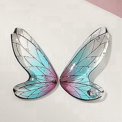 Gradient Color Transparent Resin Pendants RESI-TAC0019-06A-1