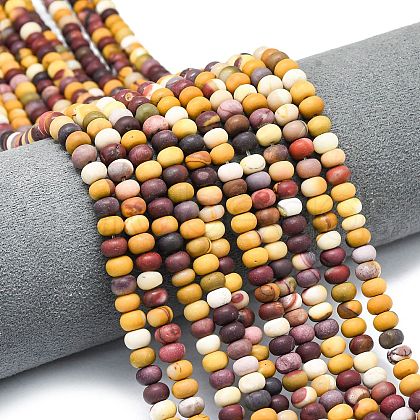Natural Mookaite Beads Strands G-P575-A11-6x4mm-1