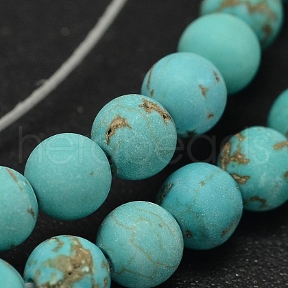 Natural Howlite Beads Strands TURQ-P027-10mm-18A-1