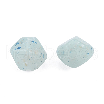 Marbled Stone Style Opaque Acrylic Beads OACR-G009-02A-1