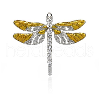 Alloy Enamel Dragonfly Big Pendants ENAM-L034-08P-1