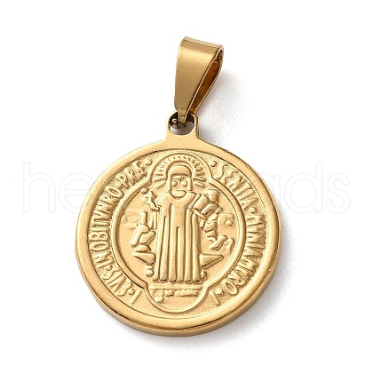 201 Stainless Steel Pendants STAS-U053-08F-G-1